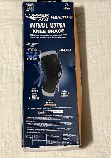 Copper Fit Natural Motion Knee Brace -3923-JU-Adjustable-One Size Fits Most-New