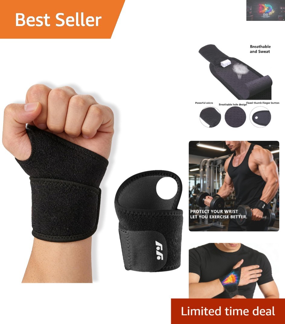 All-In-One Adjustable Wrist Support for Sports & Daily Pain Relief