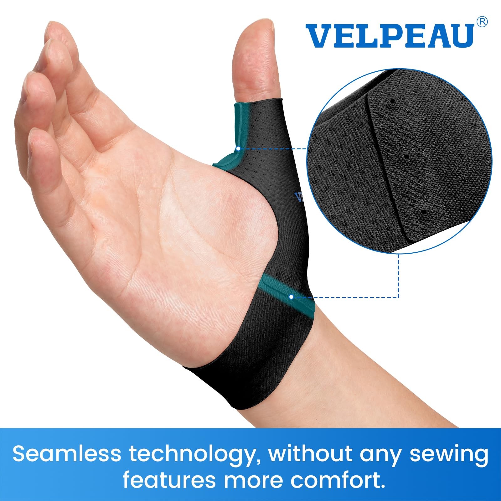 Elastic Thumb Wrist Brace (Pack of 2), Splashproof Compression Sleeve for Art…