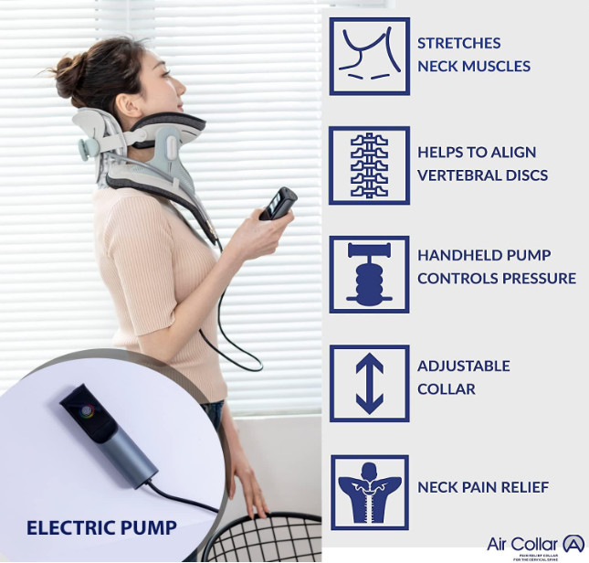 Dispositivo de tracción cervical ajustable para aliviar tensión de cuello