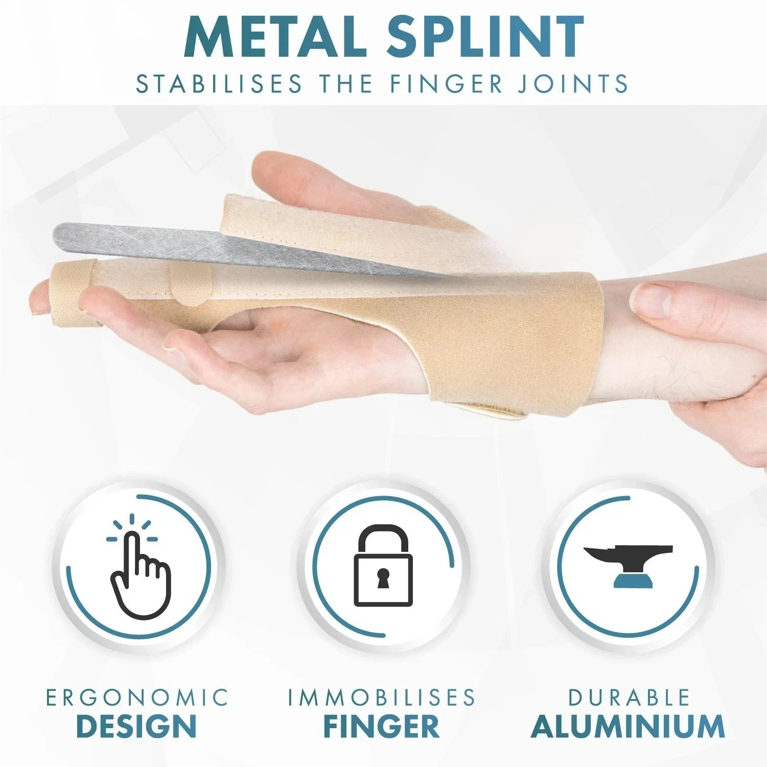 Trigger Finger with Metal Support Splint Straightener Corrector Brace Protector