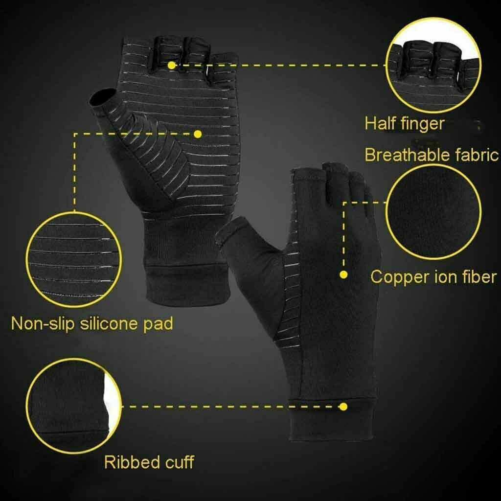 Pressure Gloves Work Health Half Finger Gloves Relieve Pain Rehabilitation USA