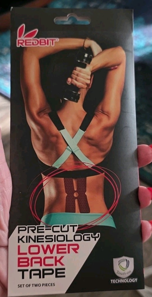 Redbit Pre-Cut Kinesiology Technology Back Tape Set Of 2 In Box Nwt
