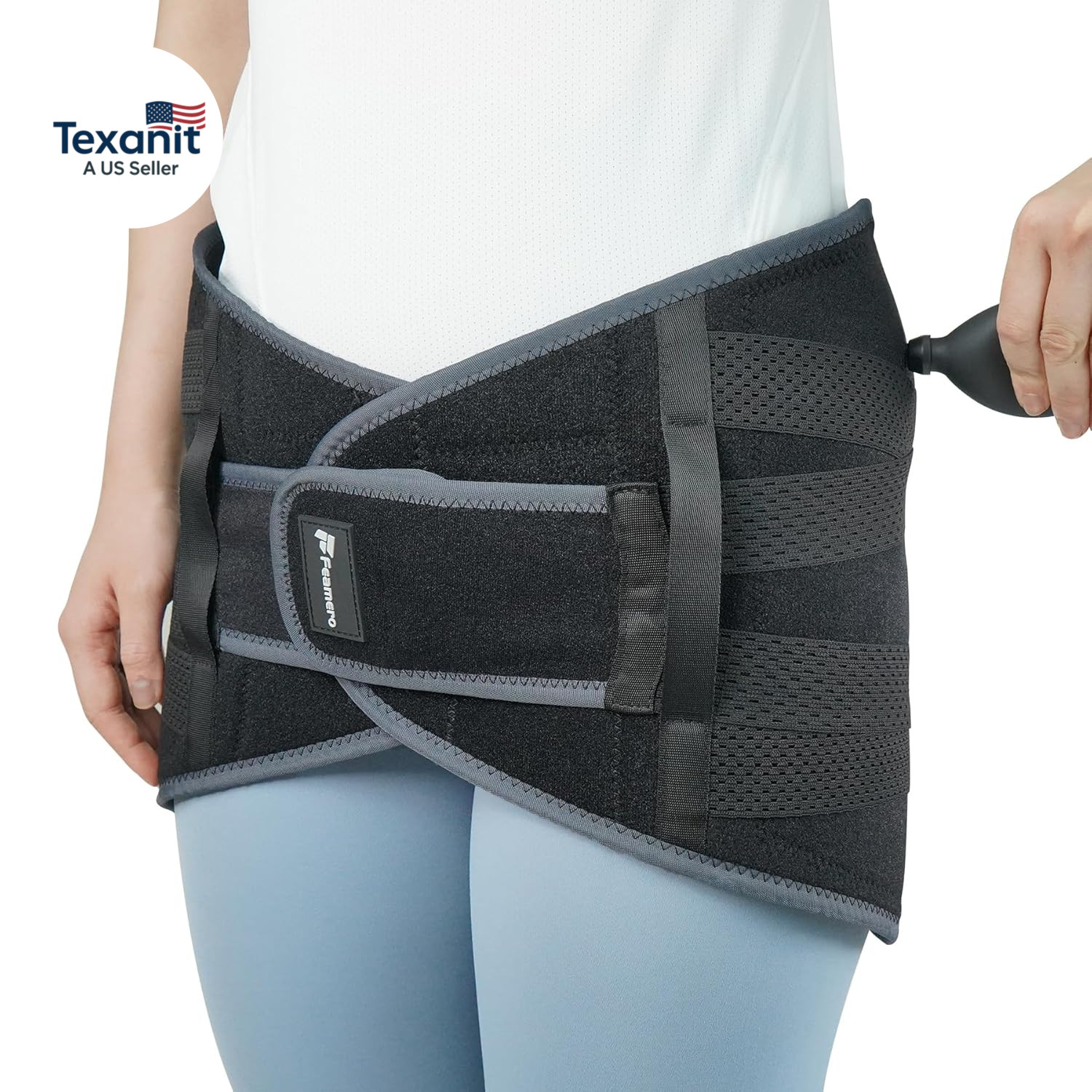 Inflatable Pelvic Support Belt for Women and Men, Adjustable Pressure SI Joint B