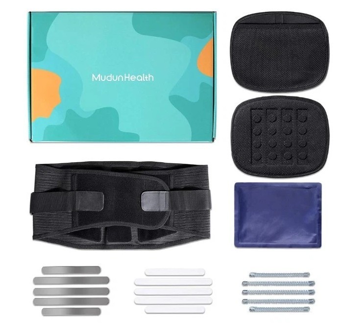 MudunHealth Lower Back Brace With Hot/Cold Insert Pads. Size 2XL