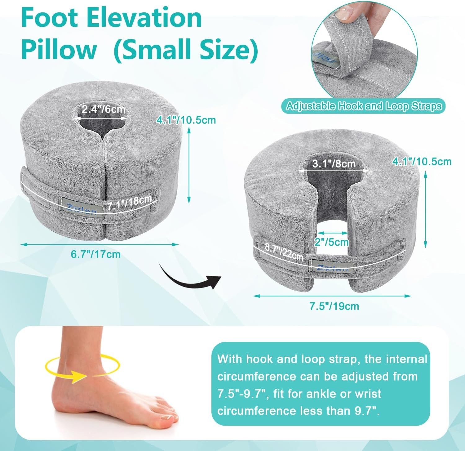 Foot Elevation Pillow Ankle Heel Elevator Wedge Foot Support Pillow Medical A…