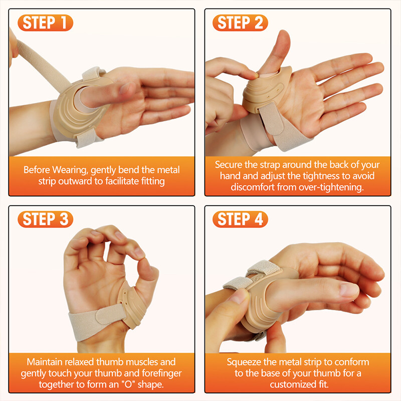 Thumb Support Brace, CMC Joint Immobilizer Orthosis for Tendonitis Pain Relief