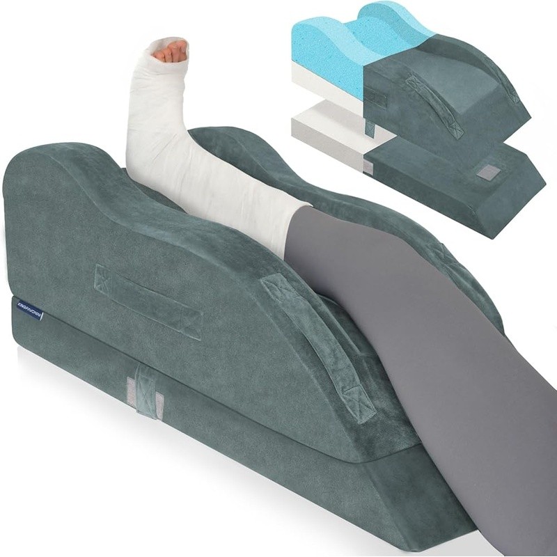 Adjustable Leg Elevation Pillow Post Surgery Support Memory Foam Non Slip Design