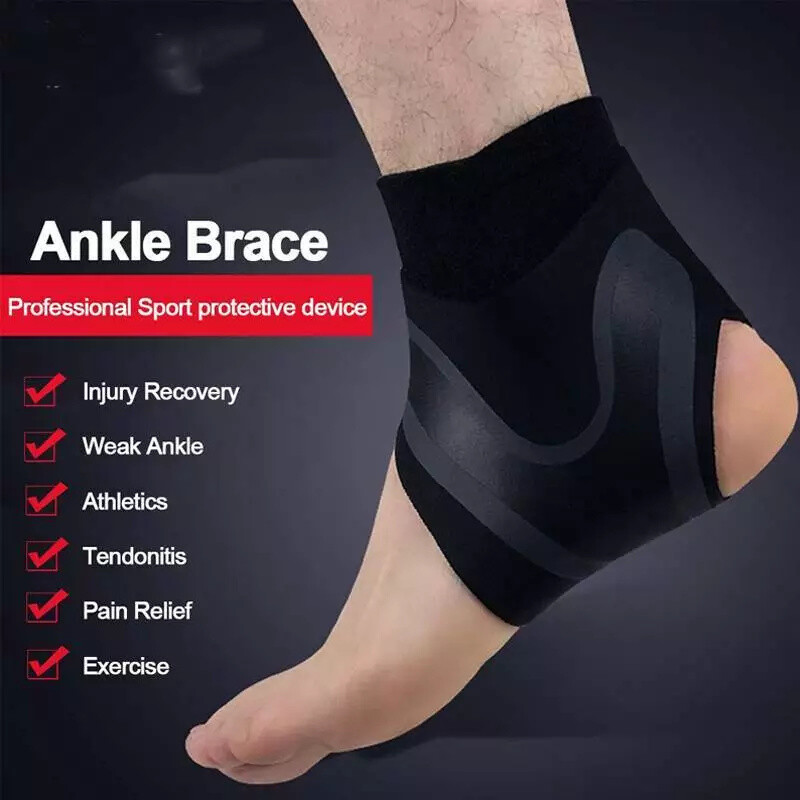 Ankle Brace Support Compression Sleeve Pain Relief Plantar Fasciitis Feet Wrap