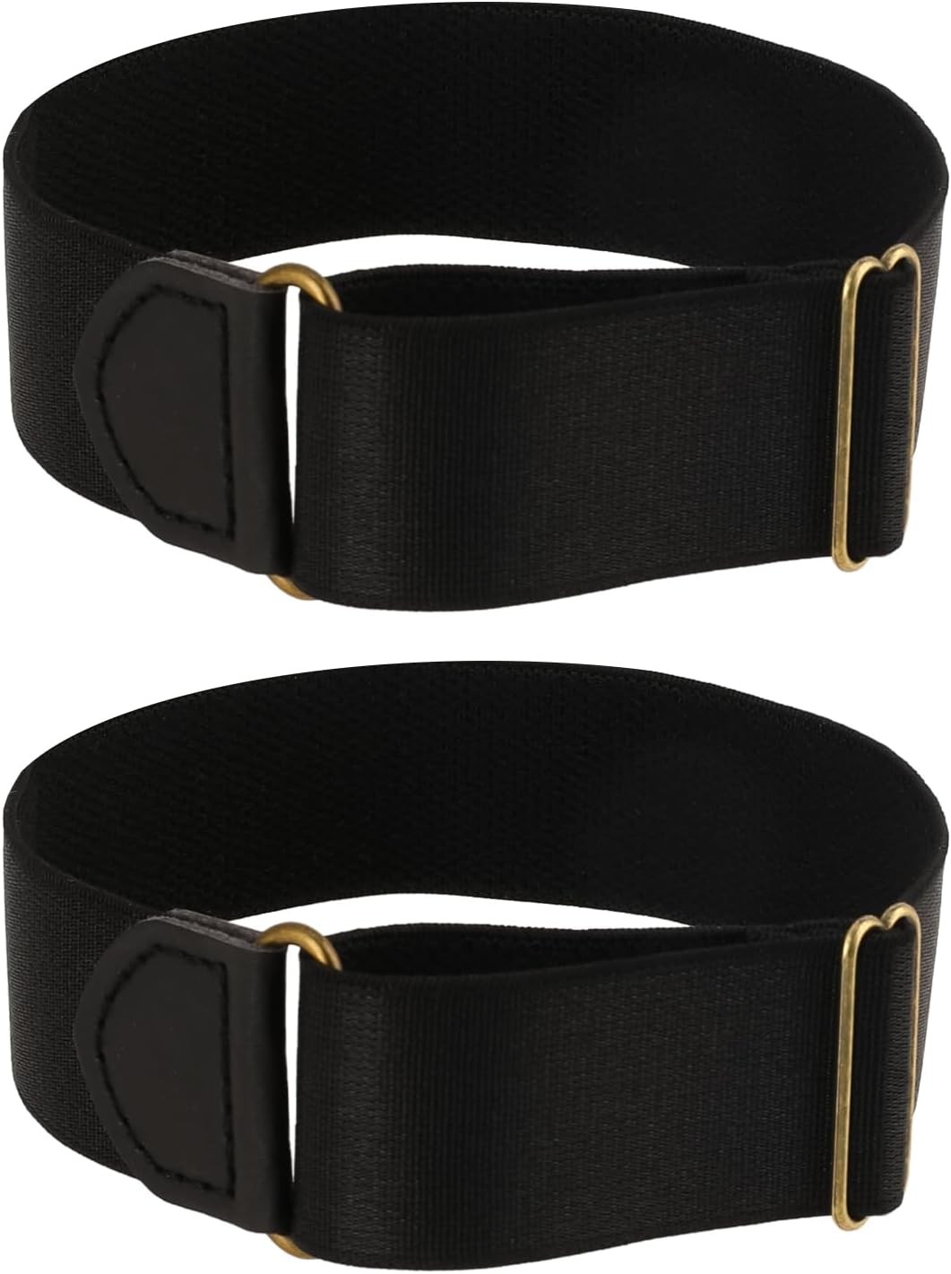 Elastic Black Arm Band Sleeve Garters Stretchy Adjustable Anti-Slip Shirt Long