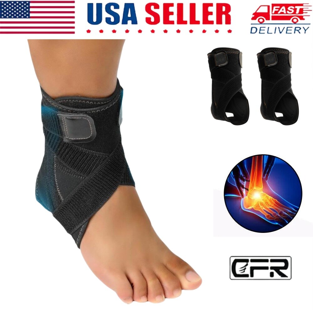 One Pair CFR Ankle Brace Support Plantar Fasciitis Pain Relief Foot Wrap S M L