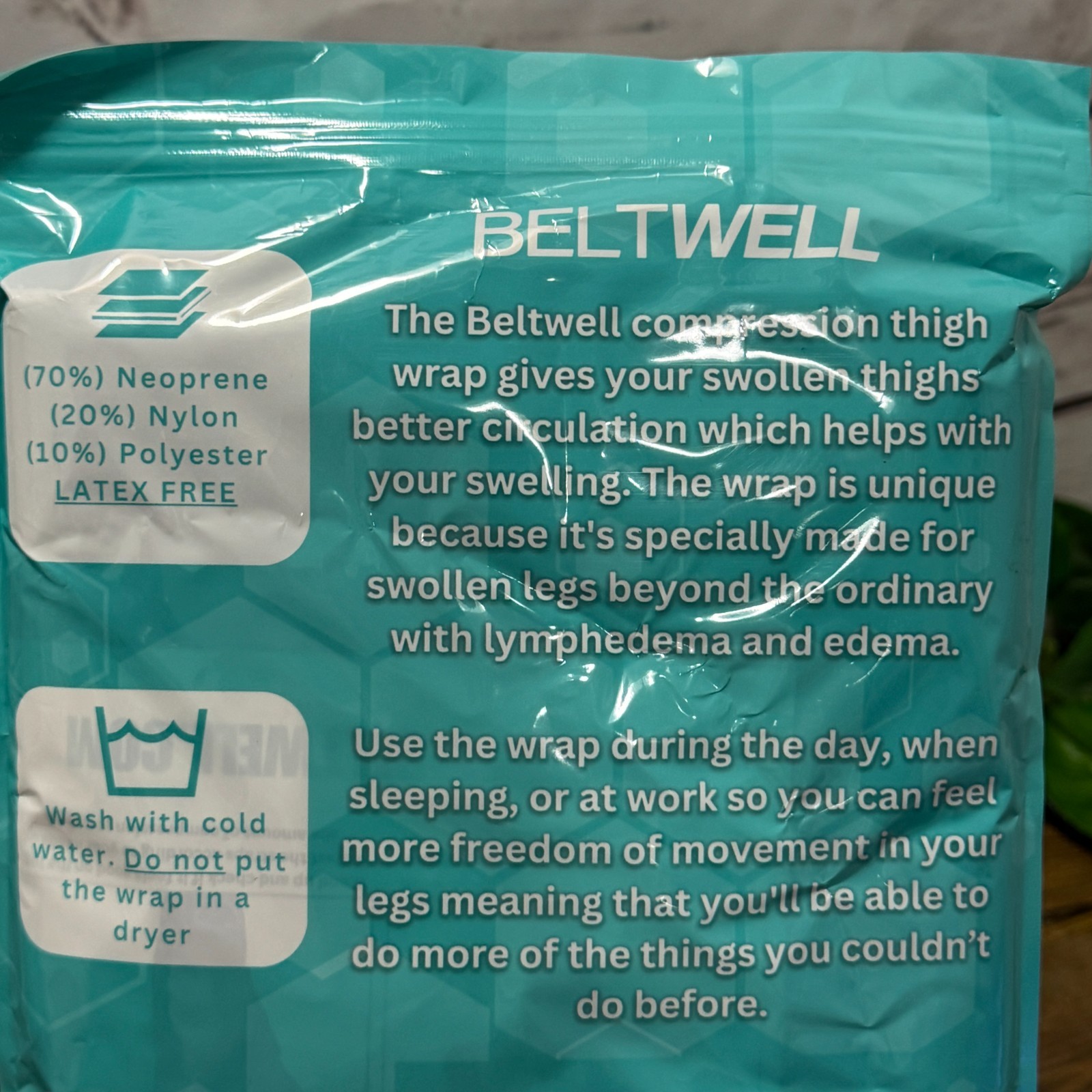 Beltwell Adjustable THIGH Compression Wrap Lymphedema Circulation XL TALL