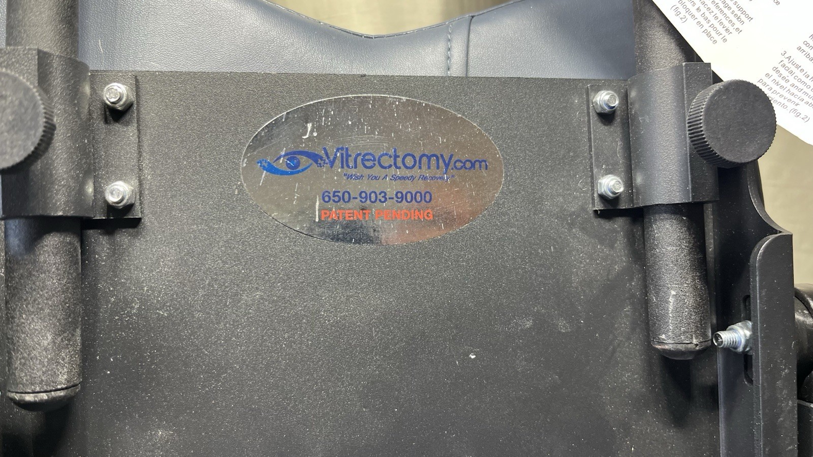 VITRECTOMY FACE DOWN RECOVERY SUPPORT SYSTEM WITH ADJUSTABLE CRADLE