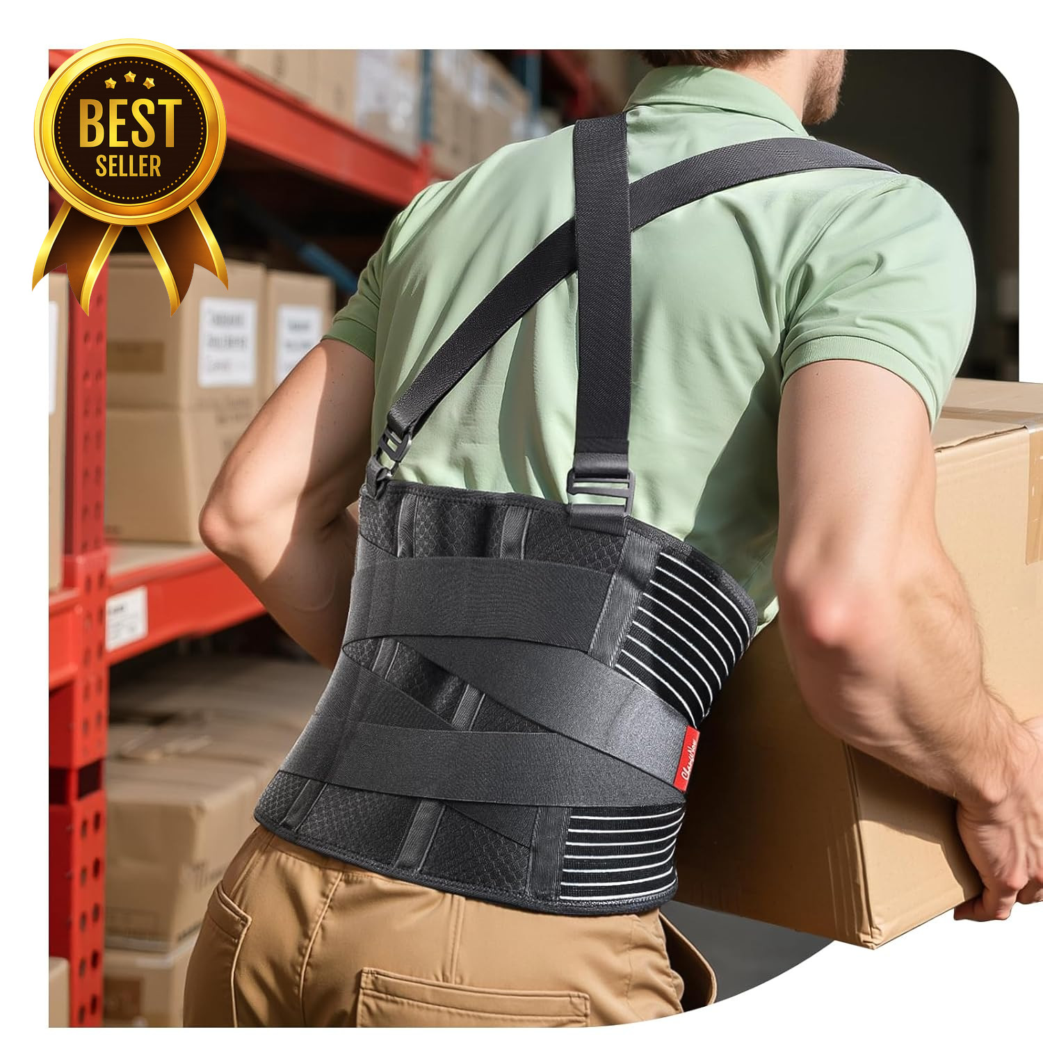 Ultra Breathable Work Back Brace for Men and Women Upgraded Medical Grade Lower