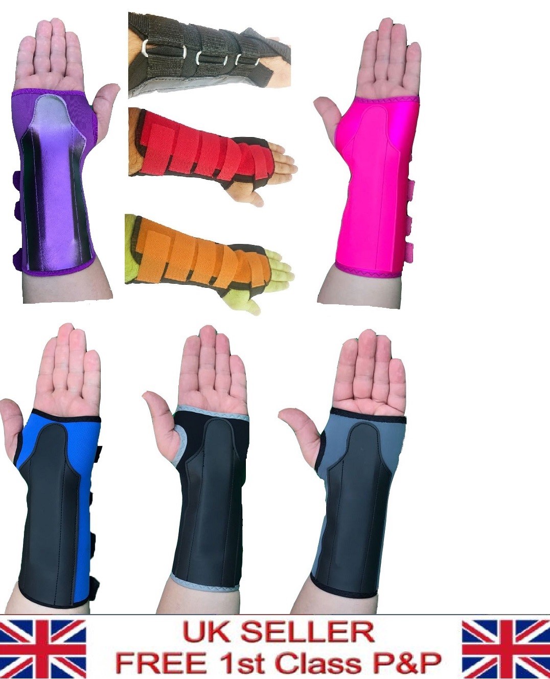2 x Neoprene Wrist Support Brace Splint Carpal Tunnel Sprain Strain Arthritis