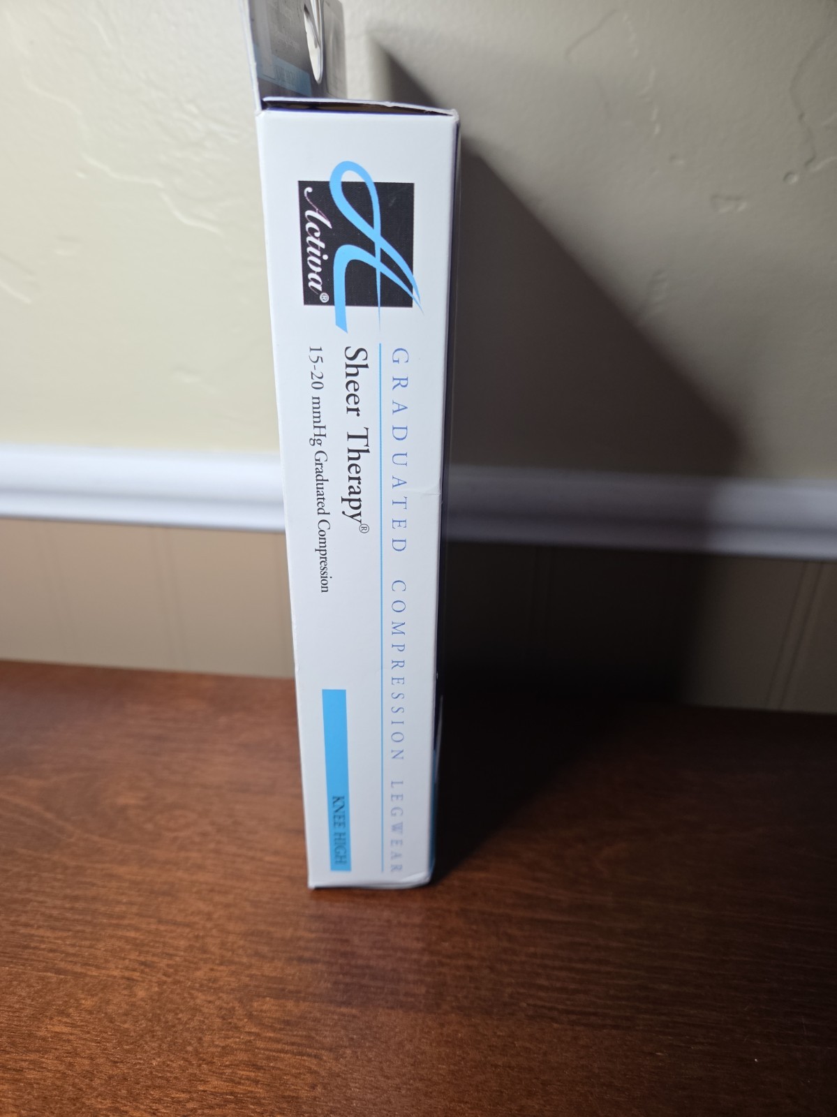 Activa Sheer Therapy Knee High Socks Black Size A Support Compression 15-20 mmHg
