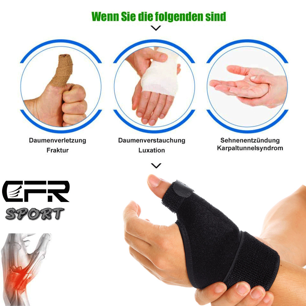 Thumb Spica Support Arthritis De Quervains and Splint Tendonitis Neoprene Brace