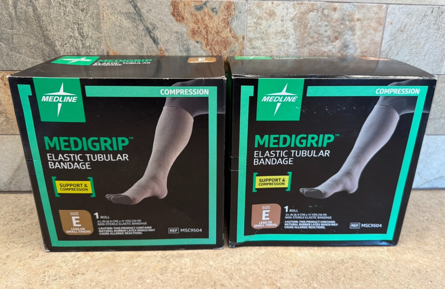 2 Medline Medigrip LF Elastic Tubular Bandage Size E 3.5in x 11yds MSC9504