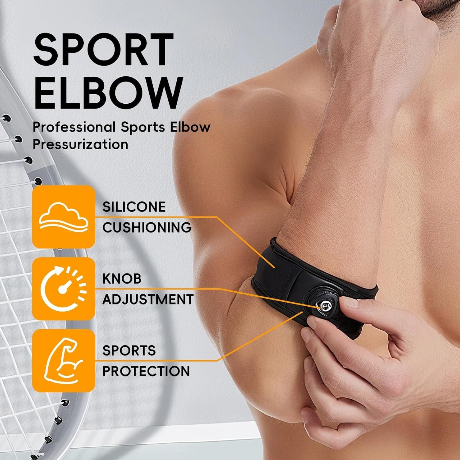 Elbow Sleeve Brace Wrap Adjustable Support Arm Arthritis Tendonitis Pain Relief