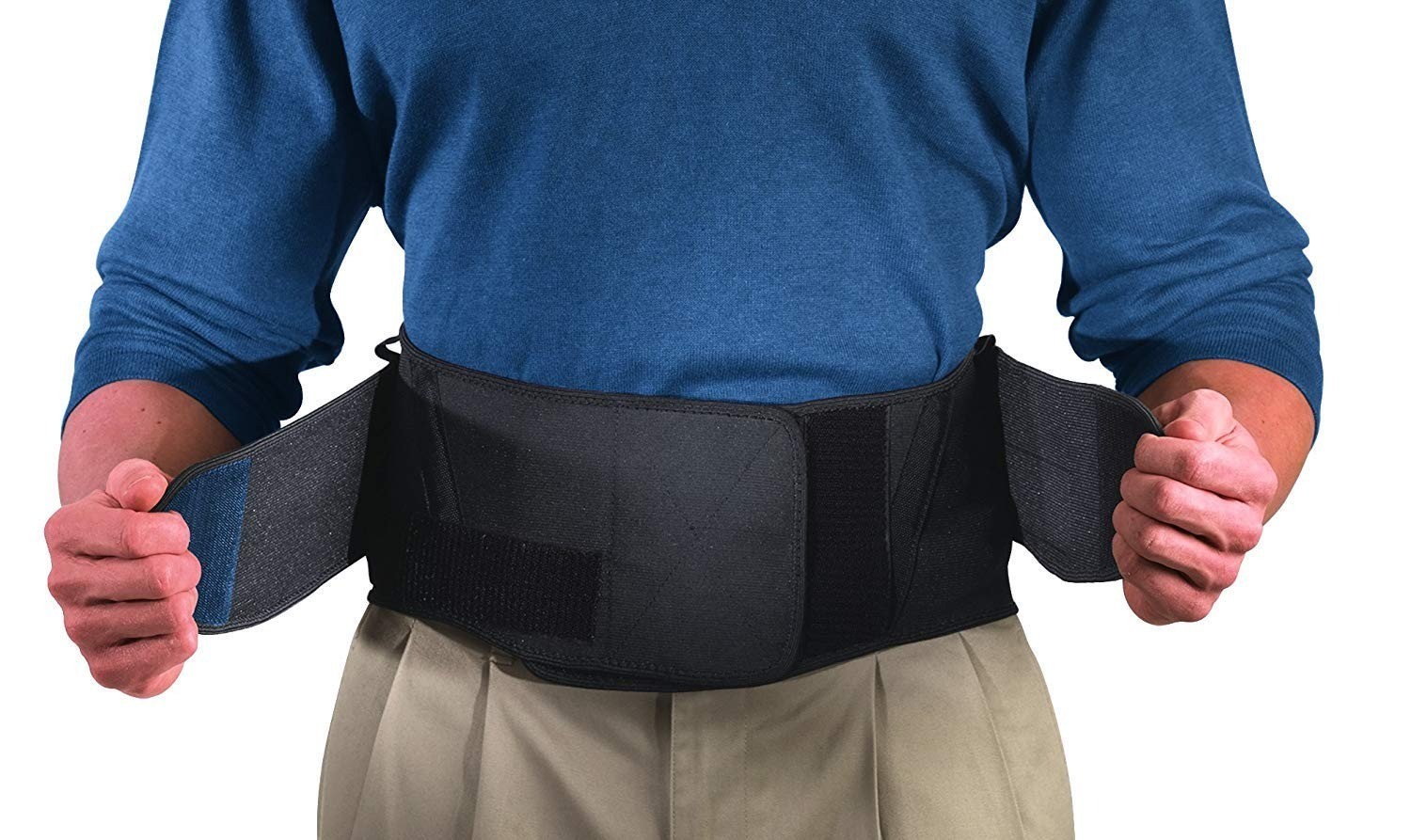 MUELLER Lumbar Back Brace with Removable Pad for Pain Relief