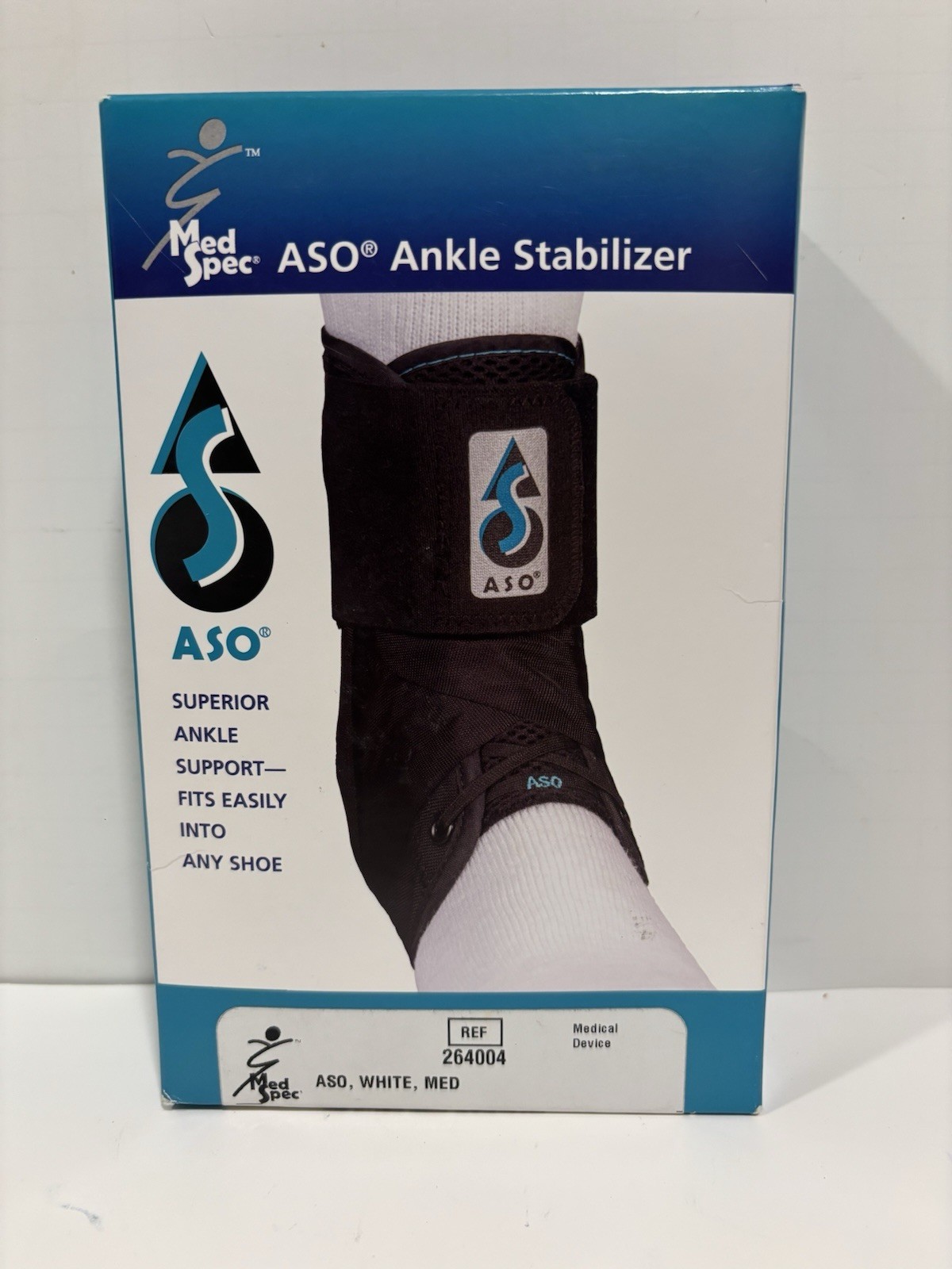 Med Spec ASO Ankle Stabilizer Orthosis Medium White