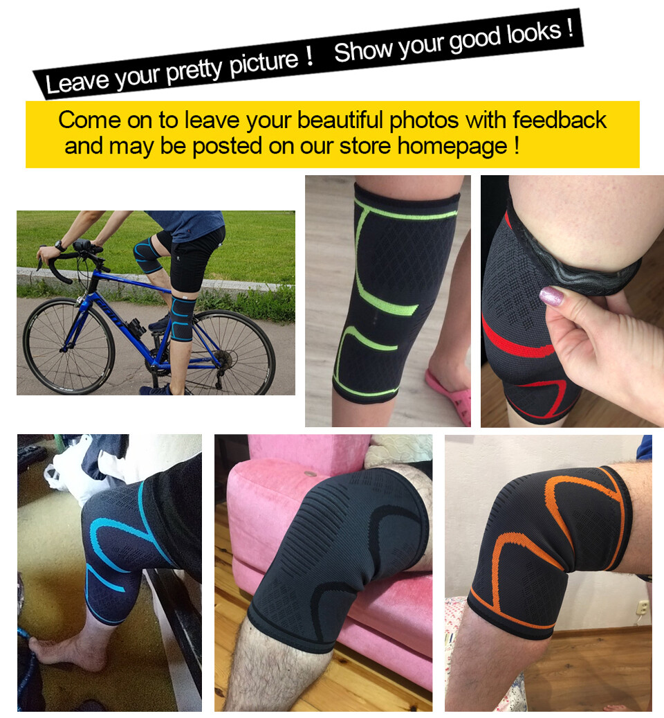 Knee Brace Compression Sleeve Support Sport Fitness Joint Pain Arthritis Relief