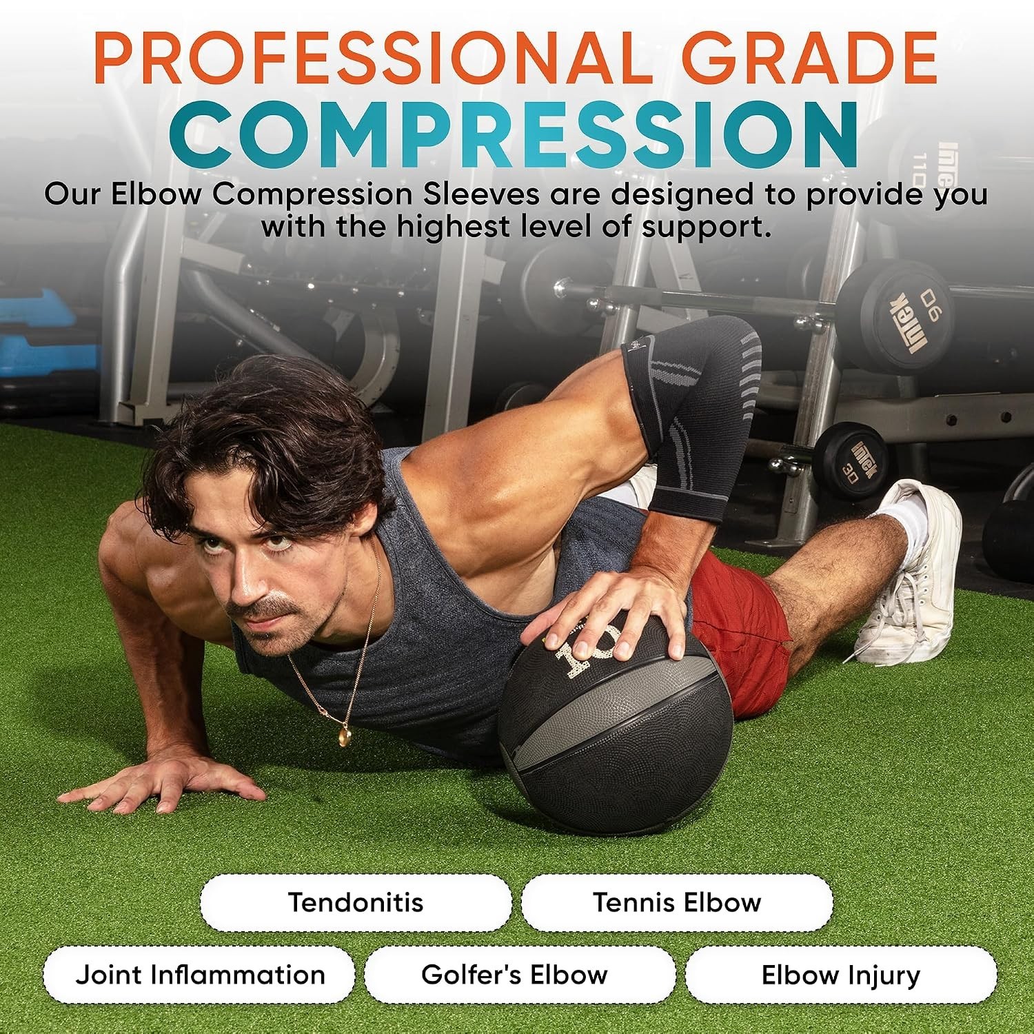 2 Pack Elbow Compression Sleeves – Lightweight Support for Active Lifestyles