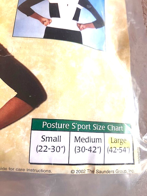 L 42-54″ Posture S’port Decrease Back Neck Shoulder Pain Therapeutic Brace USA!