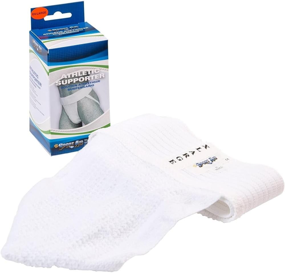 Sportaid Athletic Supporter White X-Large (Waist circum. 44-50″)