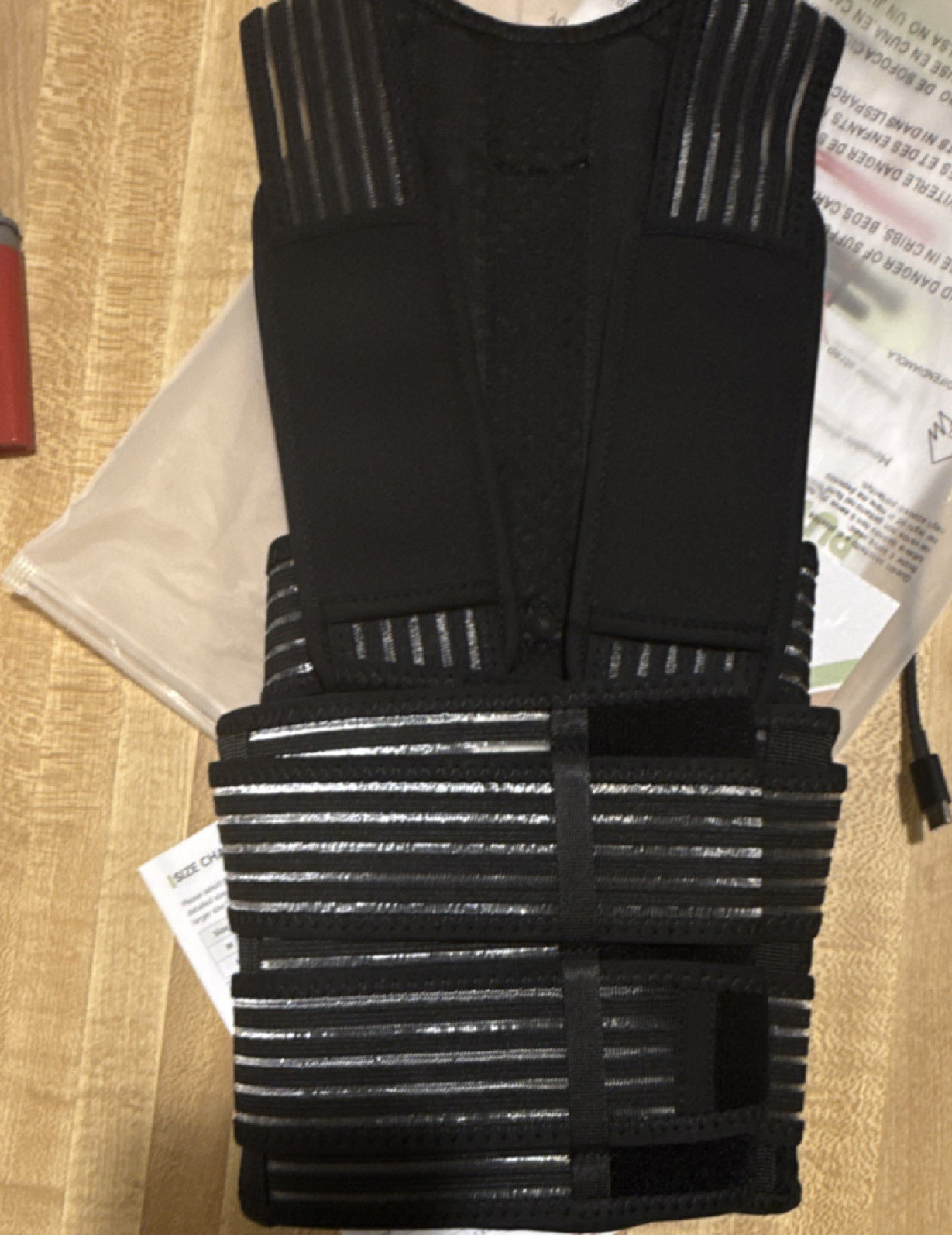 Adjustable Black Green Fabric Posture Corrector for Back Shoulder M/L Unisex