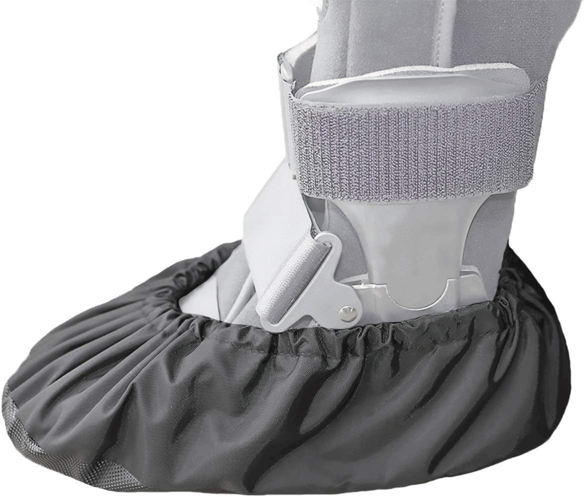 Fracture Walking Boot Cover – Black, Large, Water-Resistant, Reusable
