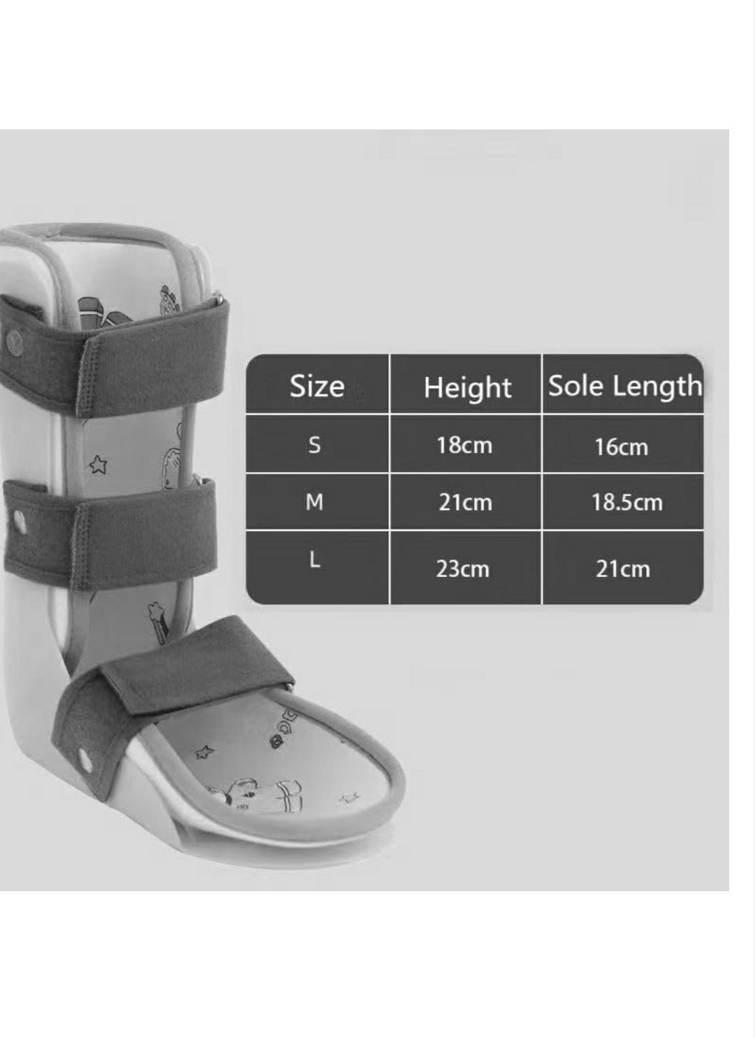Kids LEFT MED Breathable Foot Fracture Ankle Sprain Support Brace Stable Fixate