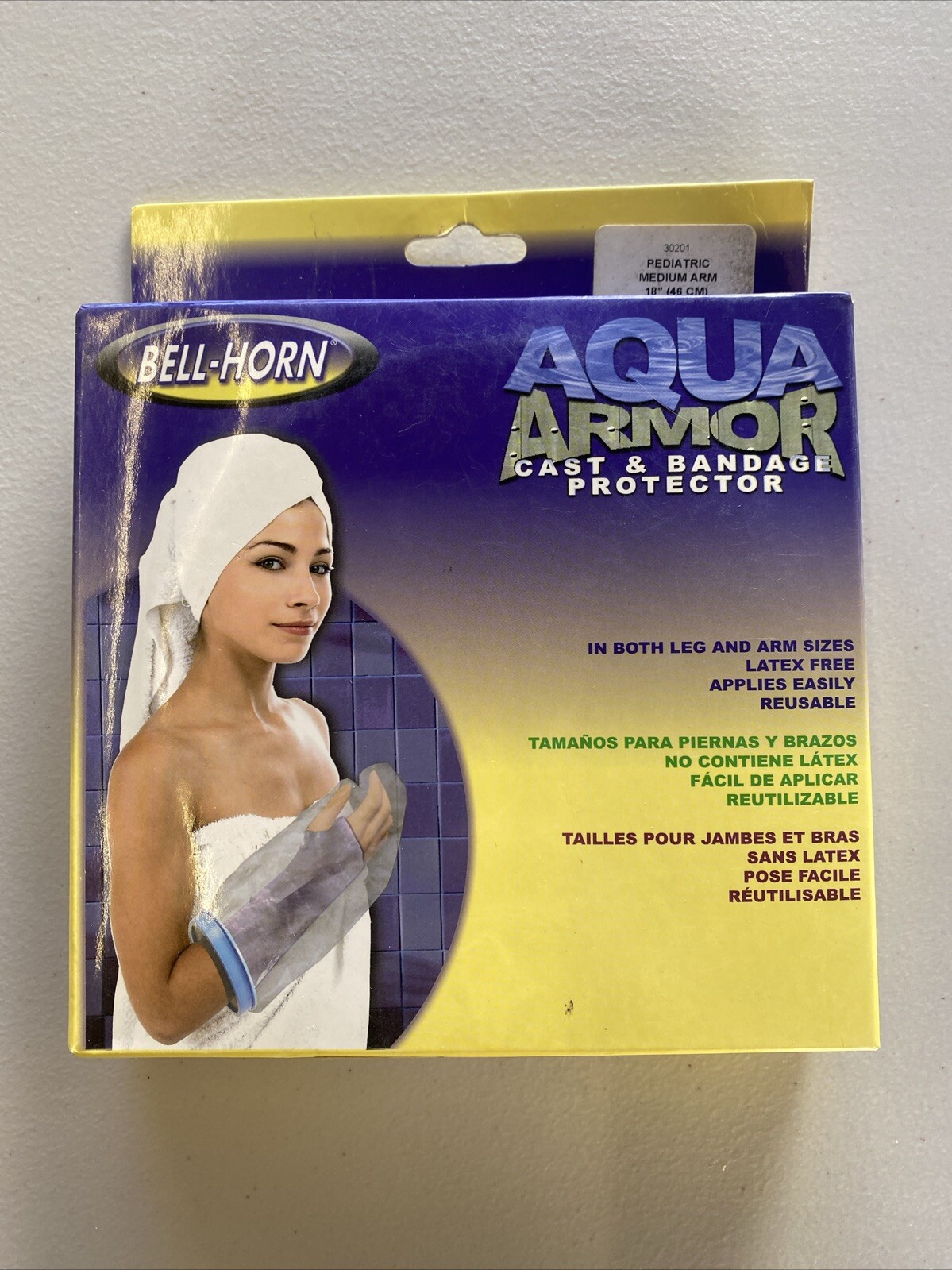 NEW GENUINE AQUA ARMOR PEDIATRIC MEDIUM ARM CAST PROTECTOR COVER 18” FREE SHIP