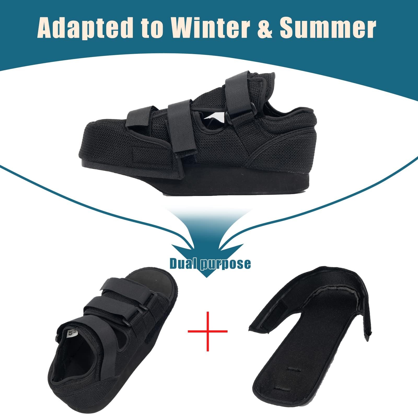 Forefoot Off-Loading Post Op Shoe Closed Toe Medical Walking Boot for Broken …