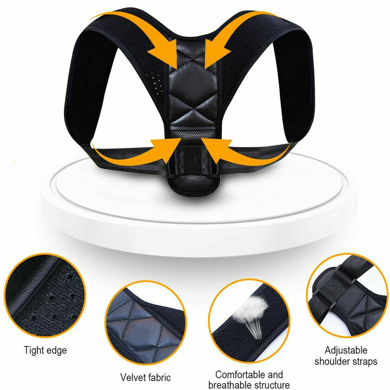 Posture Corrector Back Shoulder Support Correct Brace Adjustable Belt Men Women