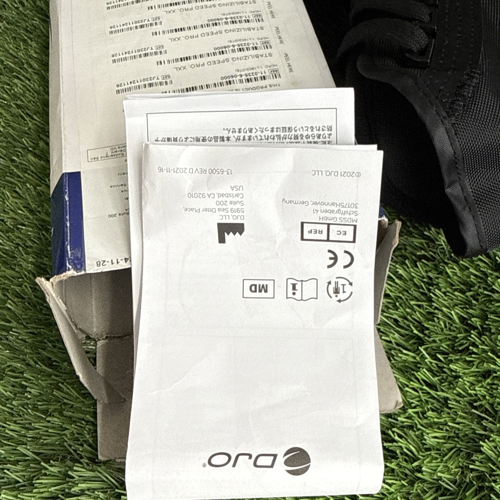 DonJoy Stabilizing Speed Pro Ankle Support Brace, XX-Large, Black *Open Box*