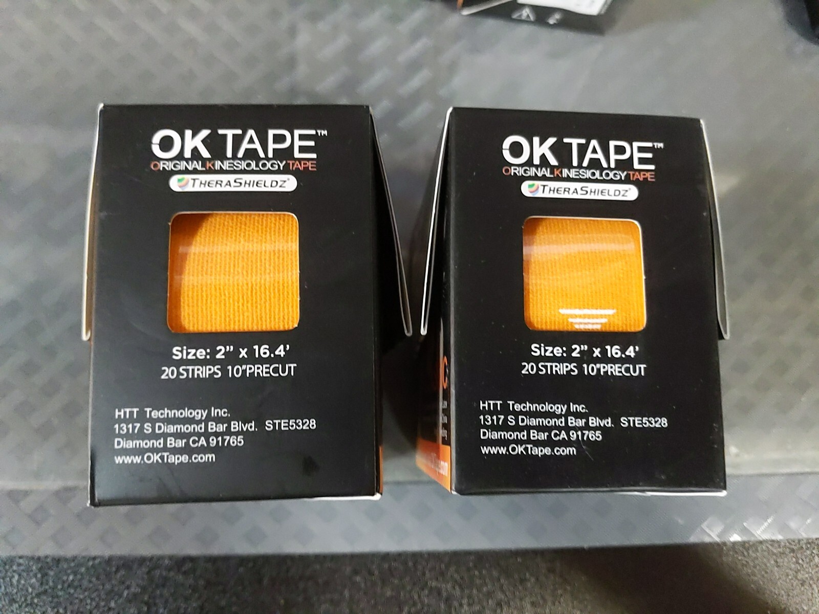 2 Pk -OK TAPE Kinesiology Tape 20 Strips Each Precut – Latex Free Orange #Z11