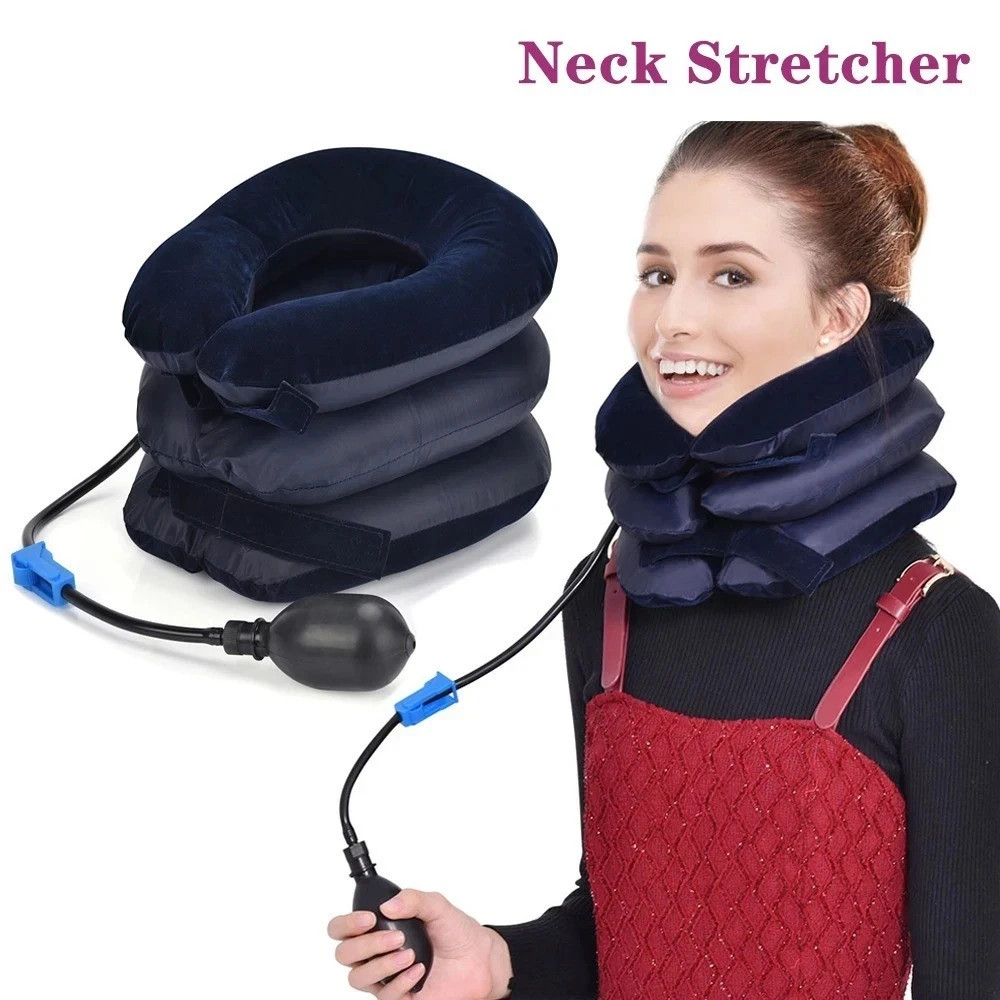 Cervical Neck Traction Device Collar Brace Support Pain Relief Stretcher Therapy
