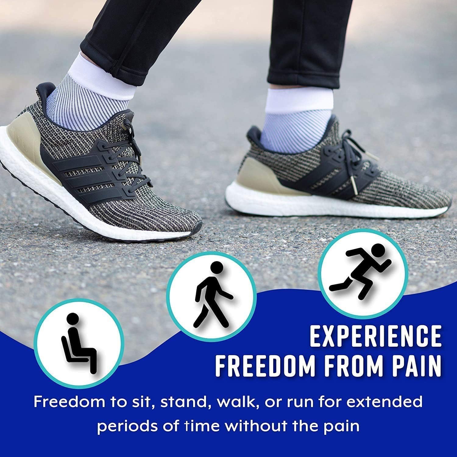 Ankle Support Brace Compression Achilles Tendon Strap Foot Sprains Injury, 2pcs