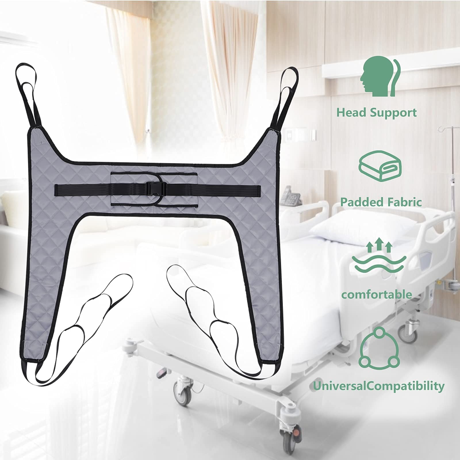 Patient Lift Sling 485lbs Weight Capacity, Large Medical Lifts Sling, Padded …