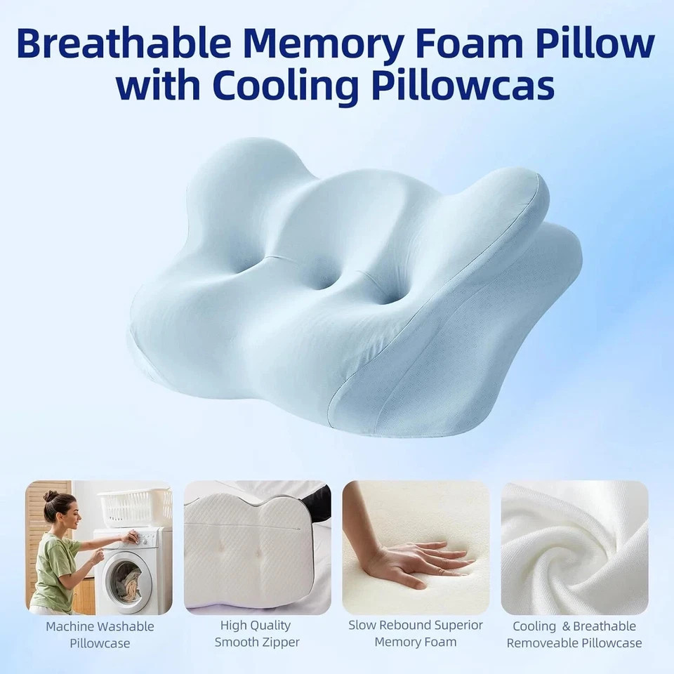 Almohada cervical – Almohadas de espuma viscoelástica para aliviar el dolor