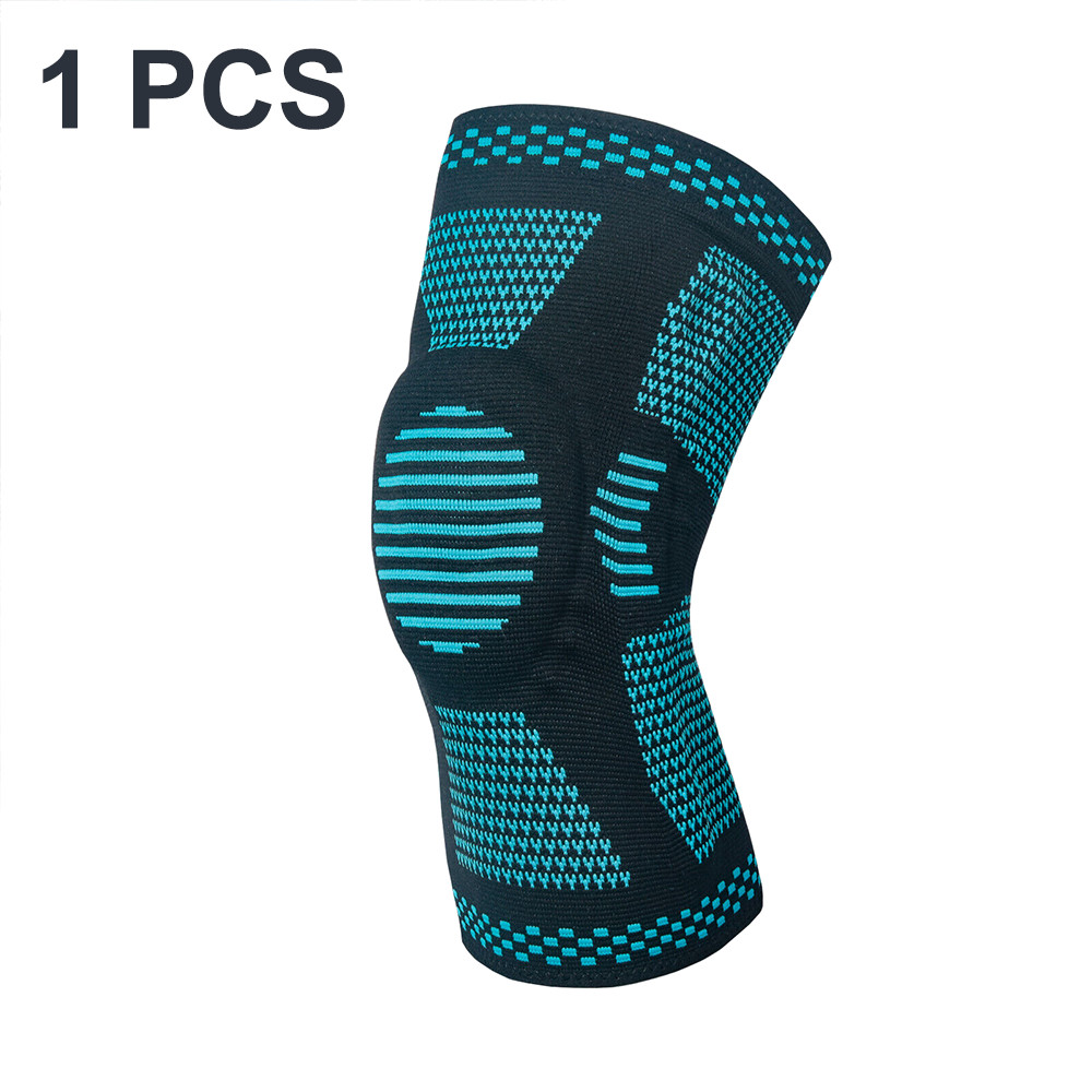 Silicone Knee Sleeve Compression Brace Support Gym Joint Pain Arthritis Relief