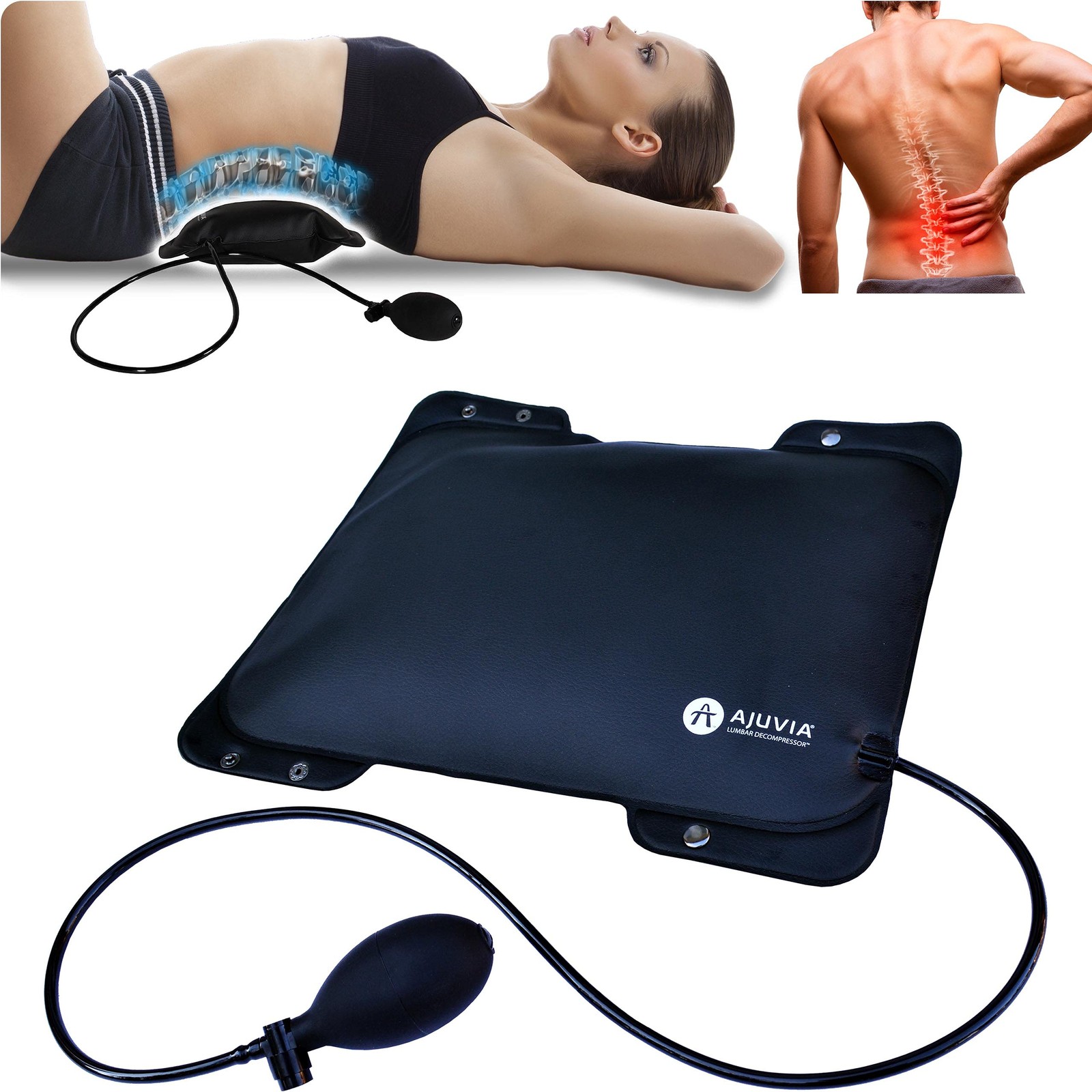 Lumbar Decompressor Portable Lumbar Traction Device, Back Pain Pillow for Sle…