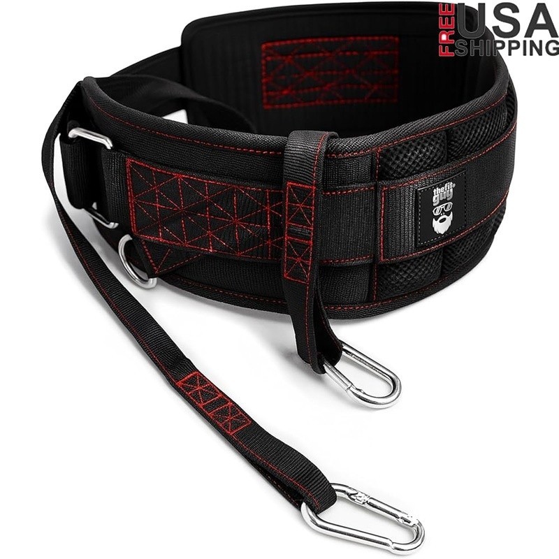 Lumbar Support Belt Weightlifting Adjustable Waist Strap Rings Dips Pull-Ups New