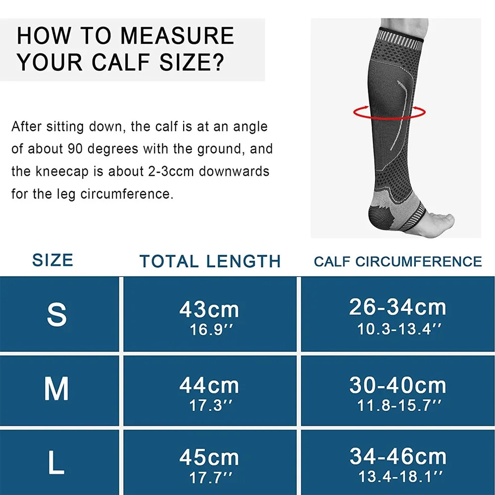 1PC Calf Compression Sleeve -Shin Splint Compression Sleeve Recovery Varicose Ve
