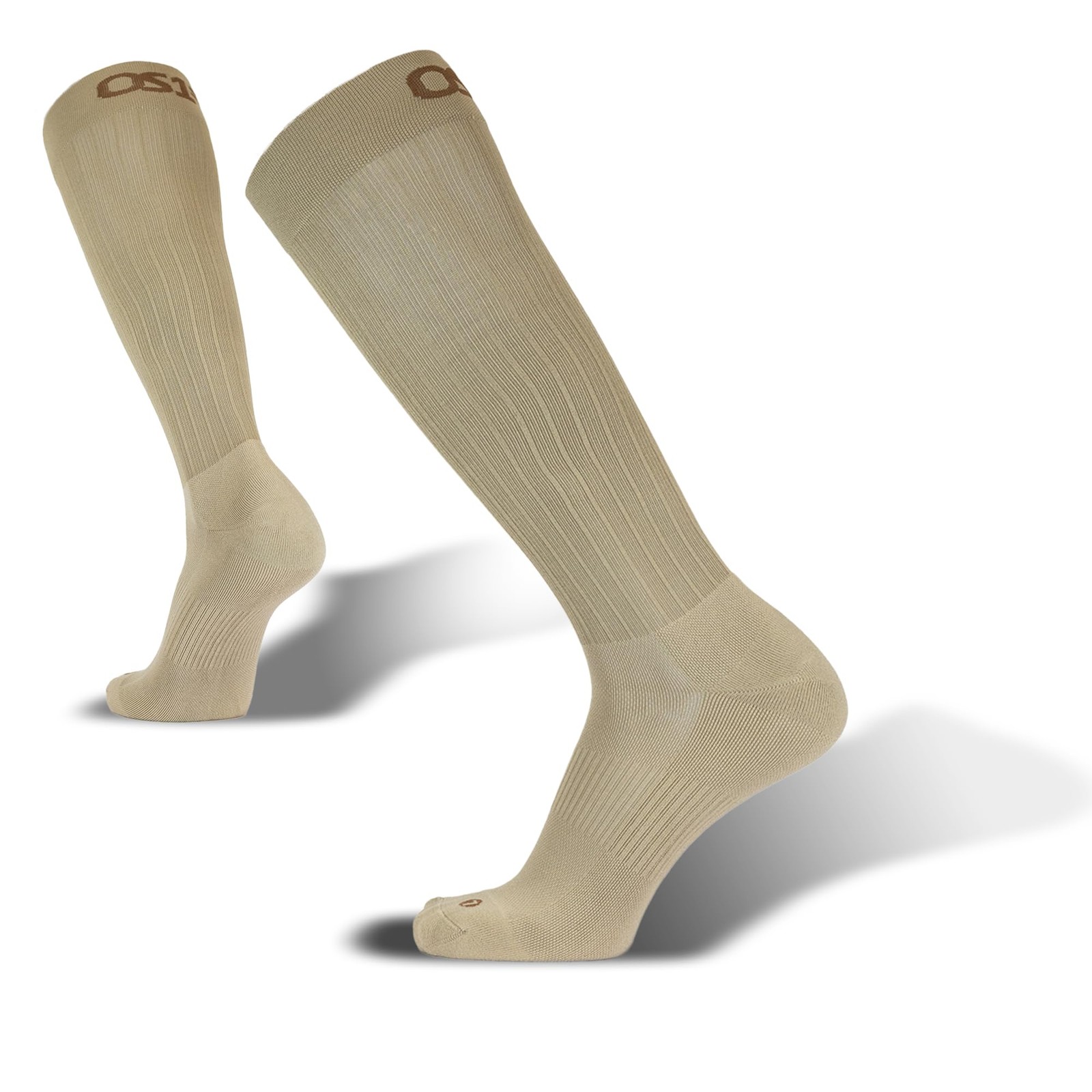 OS1st Wellness Compression Socks for circulation, swelling, Small, Natural
