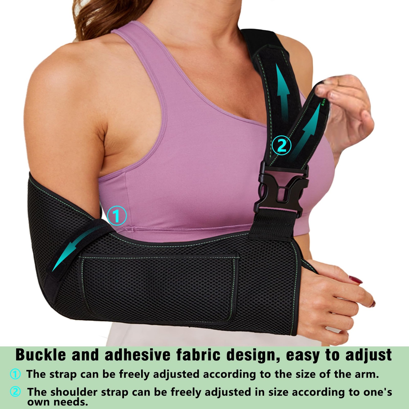 Breathable Arm Sling,Padded Shoulder Brace with Anti-Slip Thumb Loop,Unisex I…