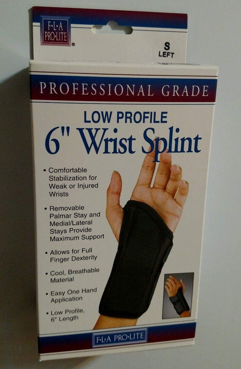 FLA PRO-LITE BLACK 6″ SMALL LEFT WRIST SPLINT PROFESSIONAL GRADE