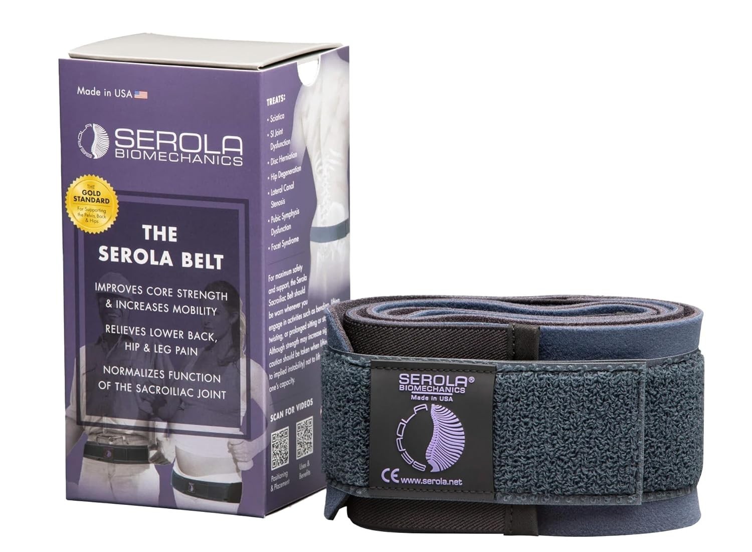 Breathable Sacroiliac Belt for Sciatica & Joint Support – Size Small (30”-34”)