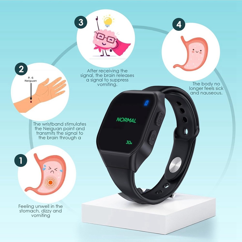 Electric EMS Sleep Aid Watch,Motion Sickness Bands Relieve Nausea Stress,9035